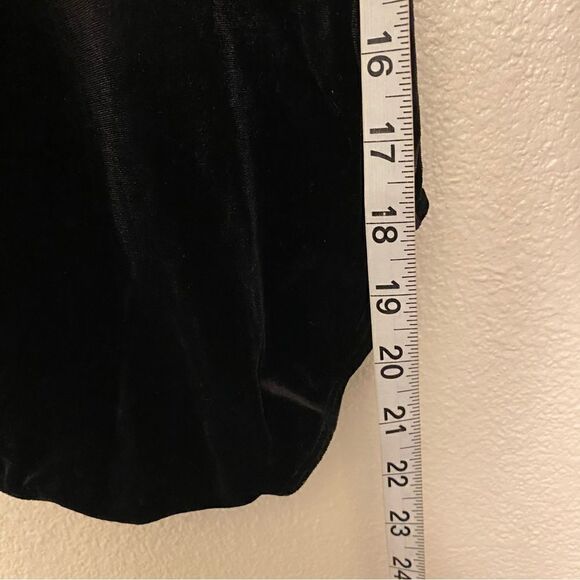 Glamour dance costume leotard black blue sequin stone mesh velvet LC large child - Picture 6 of 9